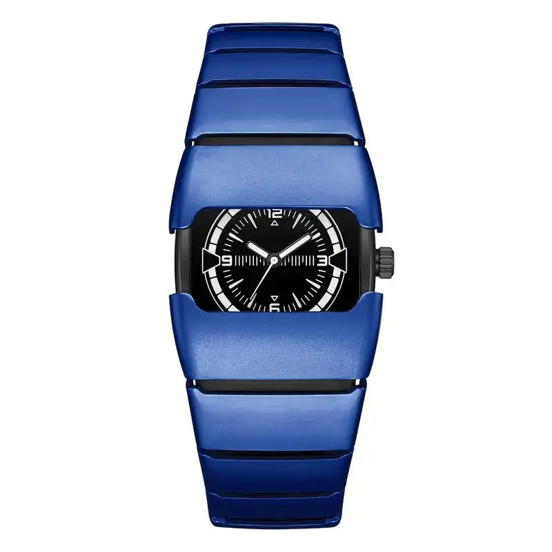 TURVEX – Men’s Designer Rectangular Watch with Metal Bracelet Maurice Belmont