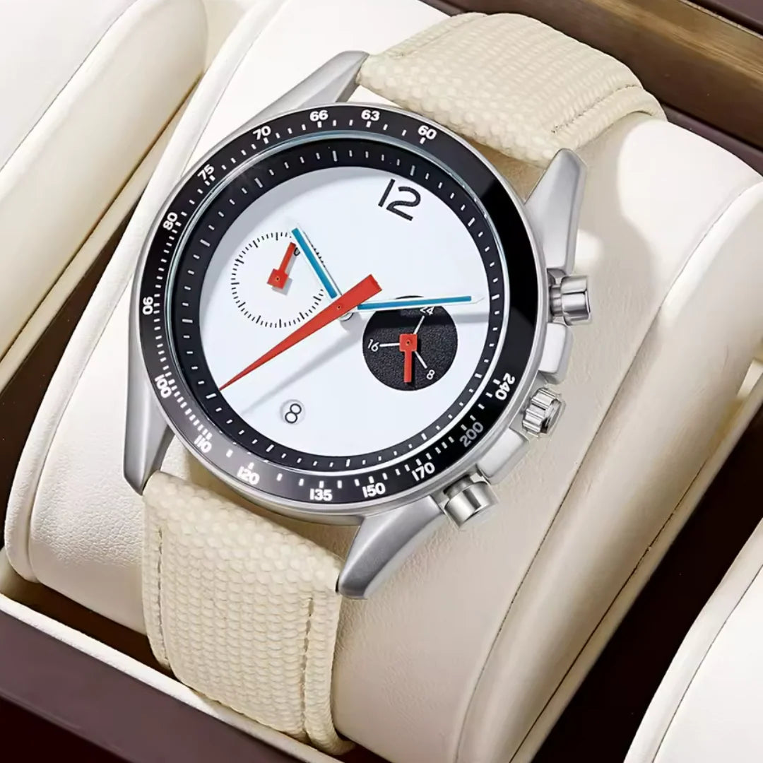 VEXORIS – Men’s Classic Chronograph Watch with Sport Fabric Strap GIORGIO MARENO