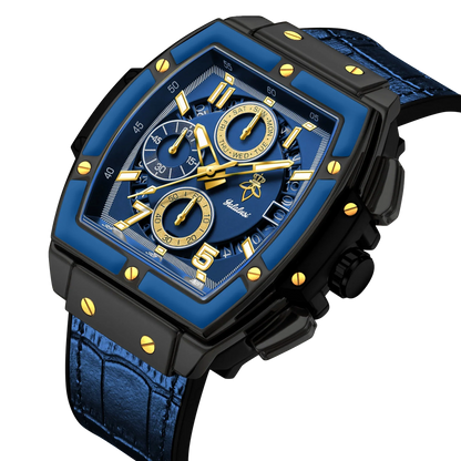 VYRONIX – Men’s Sport Chronograph Watch with Leather Strap Sergio Cavelli