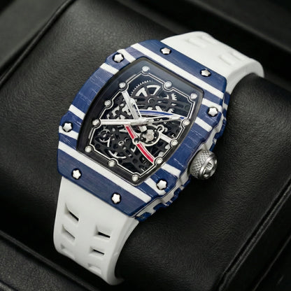 BRYVANO – Men’s Luxury Skeleton Sport Watch with Silicone Strap GIORGIO MARENO