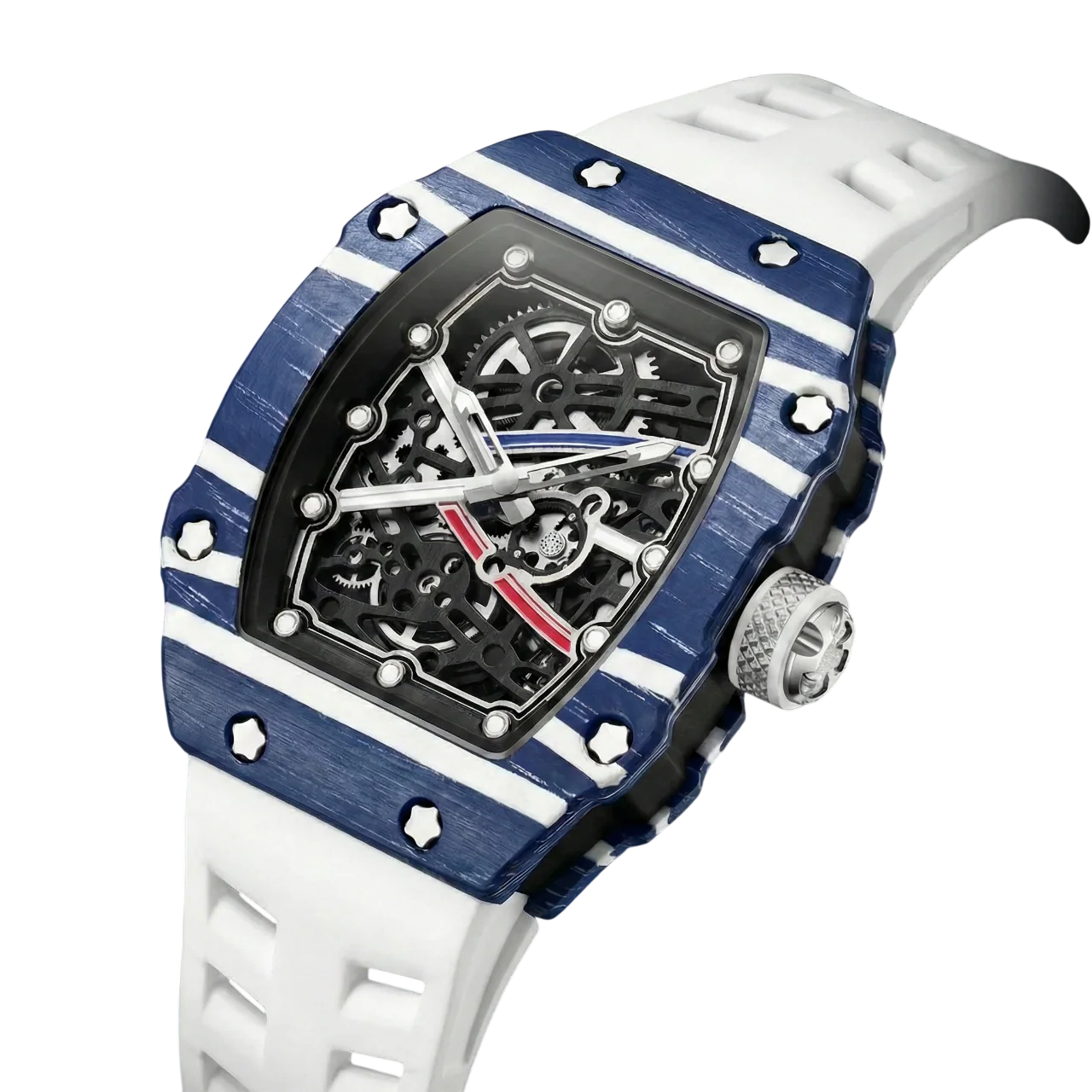 BRYVANO – Men’s Luxury Skeleton Sport Watch with Silicone Strap GIORGIO MARENO