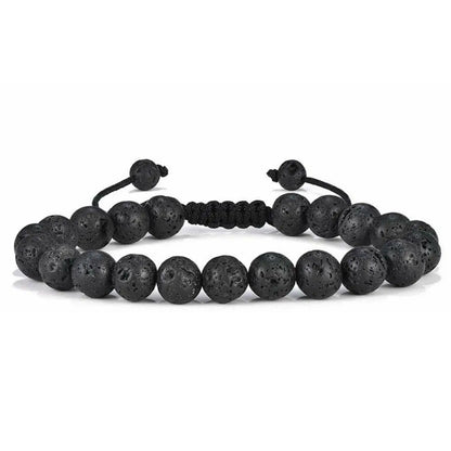 3 Style 8mm Natural Tiger Eyes Lava Rock Protection HANDMADE Bracelet Men&