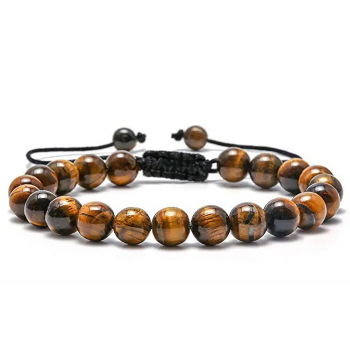 3 Style 8mm Natural Tiger Eyes Lava Rock Protection HANDMADE Bracelet Men&