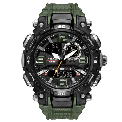 SMAEL Sports Watch Night Light Alarm Clock 1921 Dual Display Electronic Watch Youth Student Waterproof GIORGIO MARENO